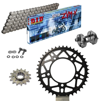 Sprockets & Chain Kit DID 520 ZVM-X Ultralight Steel Grey APRILIA RSV4 1000 RF Conversion 520 Ultralight 15-20 Free Riveter