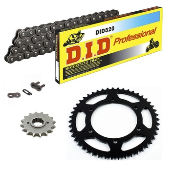Sprockets & Chain Kit DID 520 Steel Grey CAGIVA Mito 125 Sports 90-92