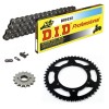 Kit de Transmision DID 520 ECONÓMICO GRIS ACERO CAGIVA W 125 MXGP 89-92 