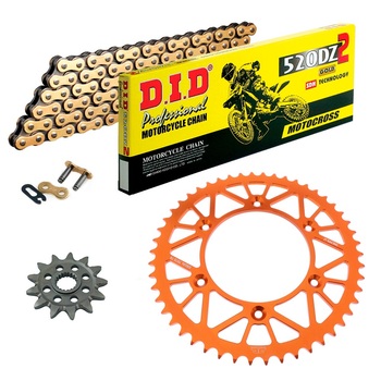 KIT DE TRANSMISION 520 ALUMINIO CORONA NARANJA KTM 150 XC-W 16-19