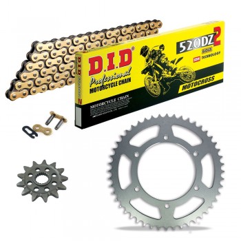 Sprockets & Chain Kit DID 520DZ2 MX Gold KTM 144 SX 08