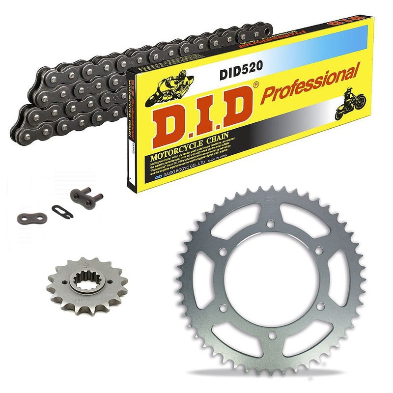 Sprockets & Chain Kit DID 520 Steel Grey KTM 144 SX 08