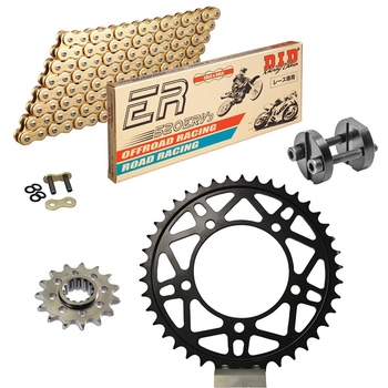Sprockets & Chain Kit DID 520ERV3 MotoGP Gold BMW S 1000 RR (Llanta Forjada) Conversion 520 Ultralight 15-18 Free Riveter!