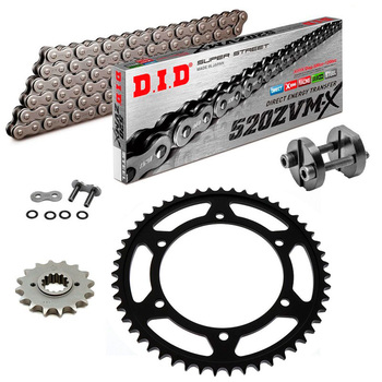 Sprockets & Chain Kit DID 520 ZVM-X Steel Grey HONDA X ADV 750 17-25 Free Riveter!