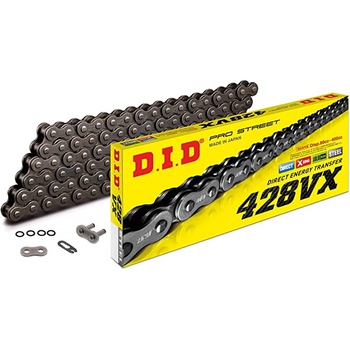 CADENA DID 428 VX con X-RING Gris Acero