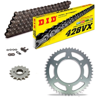 Sprockets & Chain Kit DID 428VX Steel Grey CAGIVA Cocis 50 2A 90-91 