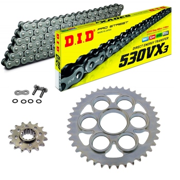 KIT DE TRANSMISION DID 530 VX3 GRIS ACERO DUCATI Multistrada 1200 10-17 