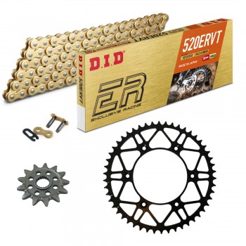 KIT DE TRANSMISION DID 520ERVT Acero SLK Reforzado  Enduro Racing KTM 125 SX 95-26