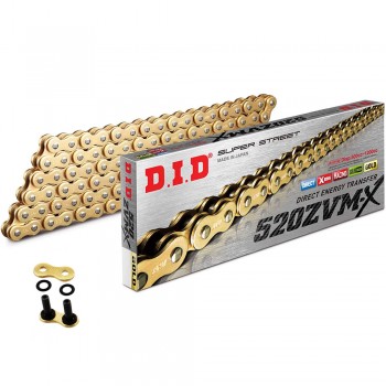 CADENA DID 520 ZVM-X con X-RING Oro