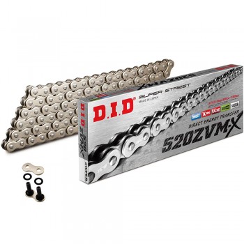 CADENA DID 520 ZVM-X con X-RING Plata