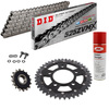 KIT DE CADENA HONDA CRF 1000 L Africa Twin 16-19 Reforzado Gris Acero Alu Negro	