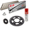 HONDA CRF 1100 L  Africa Twin 2020-25 Steel-Alu Reinforced Chain Kit Silver Black