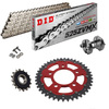HONDA CRF 1100 L  Africa Twin 2020-25 Steel-Alu Reinforced Chain Kit Silver Red Free Riveter
