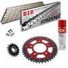HONDA CRF 1100 L  Africa Twin 2020-25 Steel-Alu Reinforced Chain Kit Silver Red
