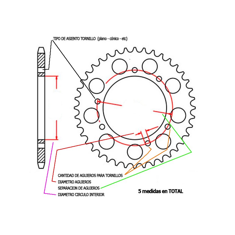 CUSTMOM MADE REAR SPROCKET 520