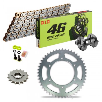 KIT DE TRANSMISION DID 525 VR46 SUZUKI SB 200 79-81 Remachadora Gratis!!	