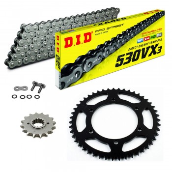 KIT DE TRANSMISION DID 530 VX3 GRIS ACERO TRIUMPH Speed Triple 1050 12-15 