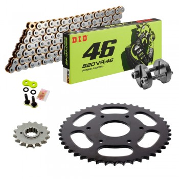 KIT DE TRANSMISION DID 525 VR46 KTM Duke 125 14-23 Remachadora Gratis!!