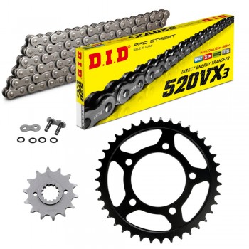Sprockets & Chain Kit DID 520VX3 Steel Grey SUZUKI GS 500 E 99-07 