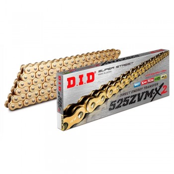 CADENA DID 525 ZVM-X2 con X-RING Oro
