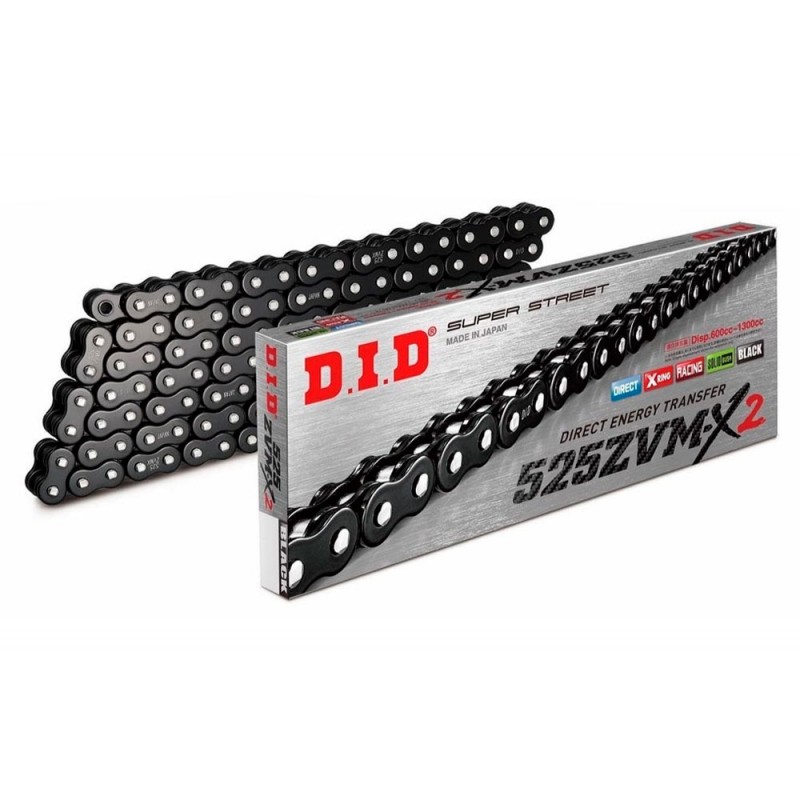 DID CHAIN 525 ZVM-X2 with X-RING Black