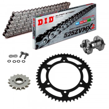 Sprockets & Chain Kit DID 525ZVM-X2 Steel Grey ROYAL ENFIELD HIMALAYAN 400 16-23 Free Riveter 
