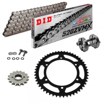 KIT DE TRANSMISION DID 520 ZVM-X Gris Acero Super Reforzado  HONDA CB 500 F 13-21 Remachadora Gratis!