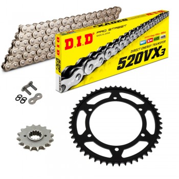KIT DE TRANSMISION DID 520VX3 Plata HONDA Transalp 750 23-24 