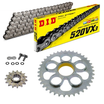 Sprockets & Chain Kit DID 520VX3 Steel Grey Ducati Supersport 950 19-25 