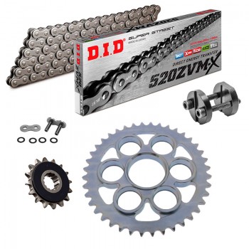 Sprockets & Chain Kit DID 520 ZVM-X Steel Grey Ducati Superleggera 998 V4 20-24 Free Riveter!