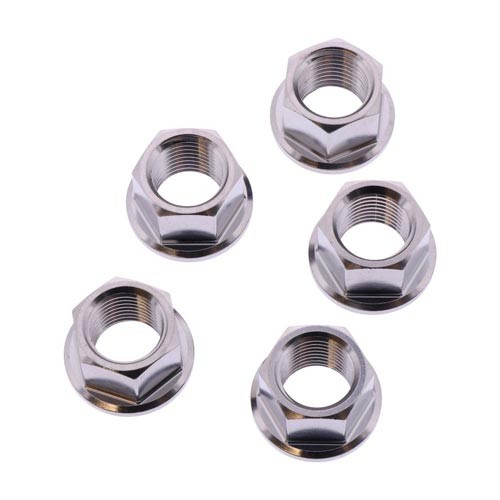 Rear Sprocket Inox Steel Nut Set M10X1.00MM (5) Silver (3550)