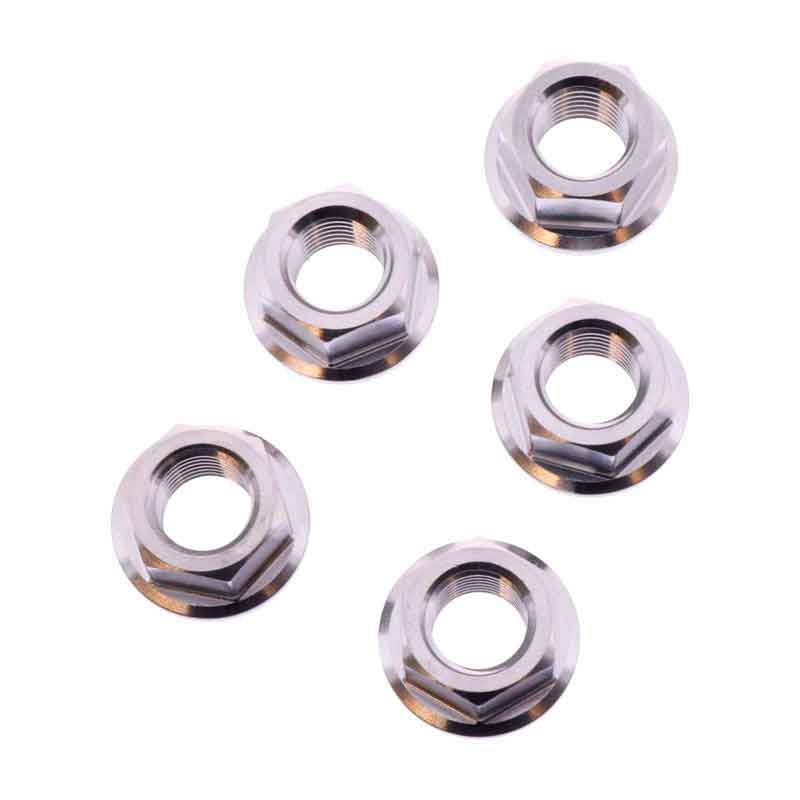 Rear Sprocket Inox Steel Nut Set M10X1.25MM (5) Silver (3547)